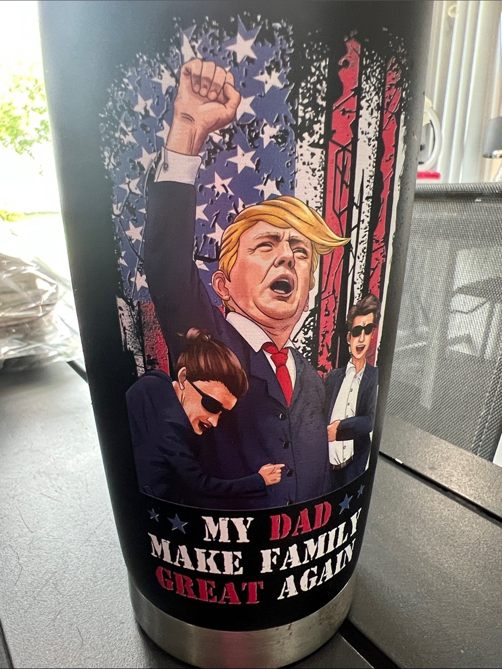 Father Day /Political Graphic Tumbler — Patriotic Red, White & Blue